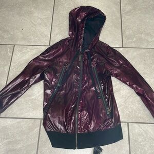 Insound hoodie shiny leather like